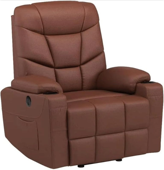 Fauteuil relax en cuir pour personnes âgées