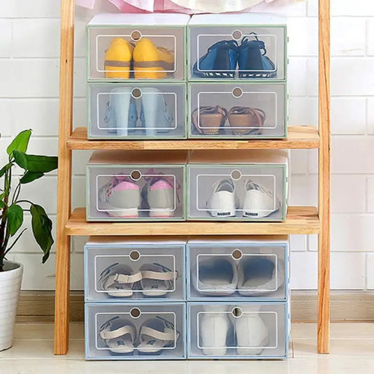 Boîte en plastique pour le rangement des chaussures (12 pièces) | SHOEZY