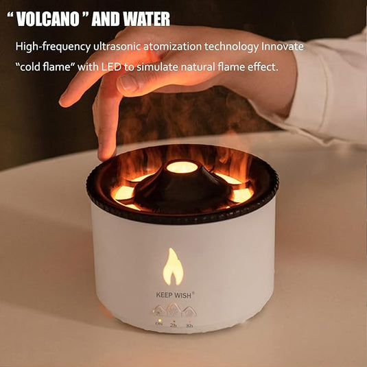 Flamme de l'humidificateur d'aromathérapie Volcano en bicolore