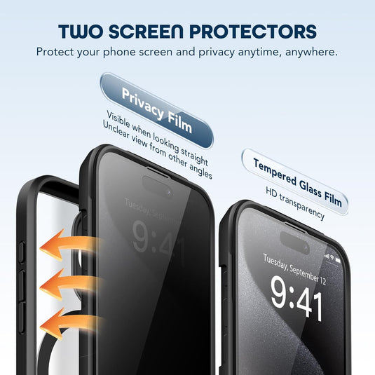 Tempered Screen Protector & Privacy Screen Protector