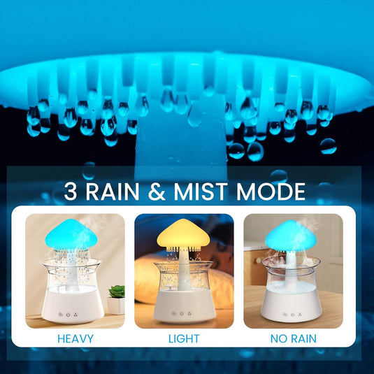 Humidifier with Remote Waterfall Lamp