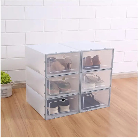 Boîte en plastique pour le rangement des chaussures (12 pièces) | SHOEZY